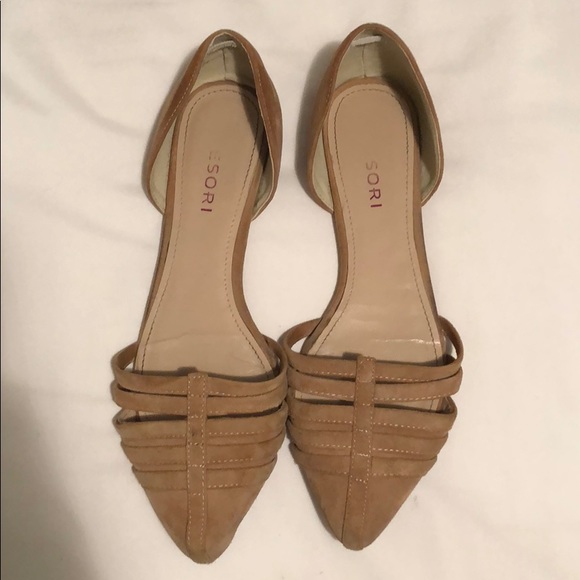 Tan Suede Flats - Picture 1 of 3